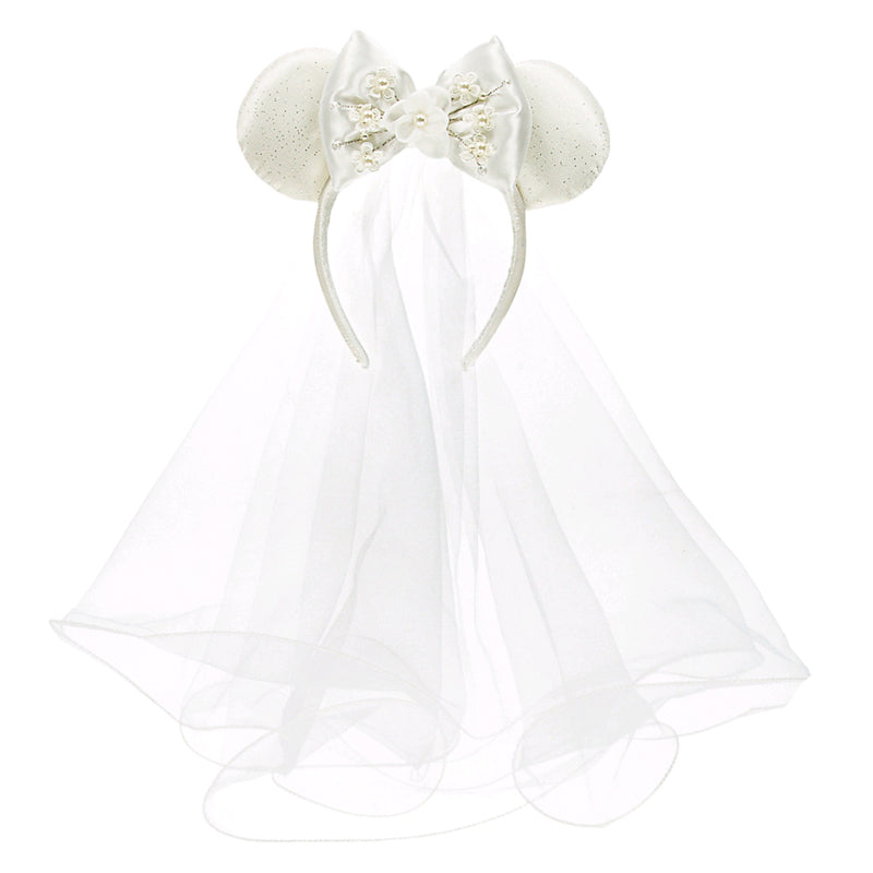 Disney Parks Minnie Mouse Bride Ears Headband New with Tags