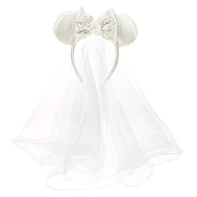 Disney Parks Minnie Mouse Bride Ears Headband New with Tags