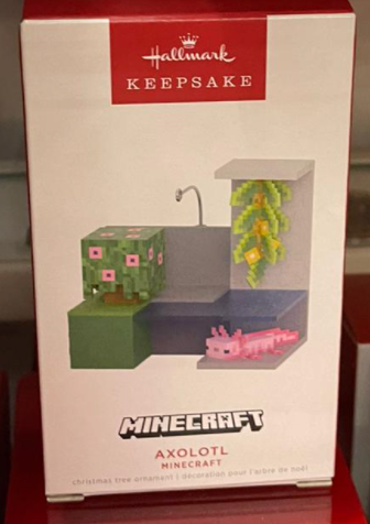 Hallmark 2022 Minecraft Axolotl Christmas Ornament New With Box