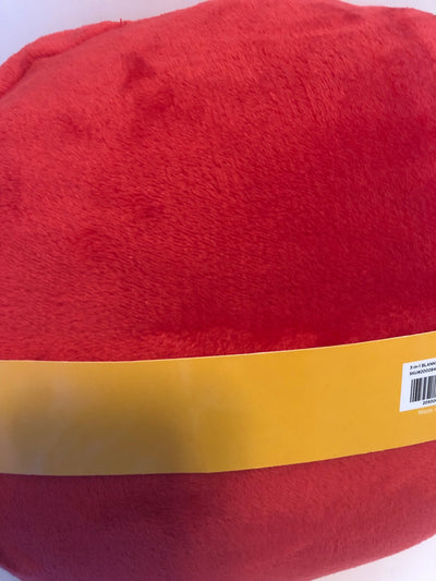 M&M's World Red Character 3 in 1 Blanket with Pillow and Hand Warmer New w Tag