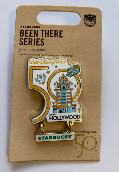 Disney WDW 50th Celebration Starbucks Been There Hollywood Studios Pin New