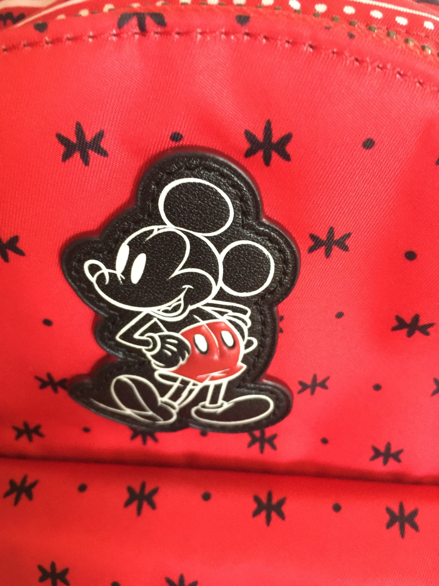 Disney X Coach Mickey Nylon Mini Charlie Bright Red Black Backpack New with Tags