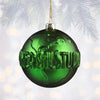 Universal Studios Glass Green Molded Ornament New Tags