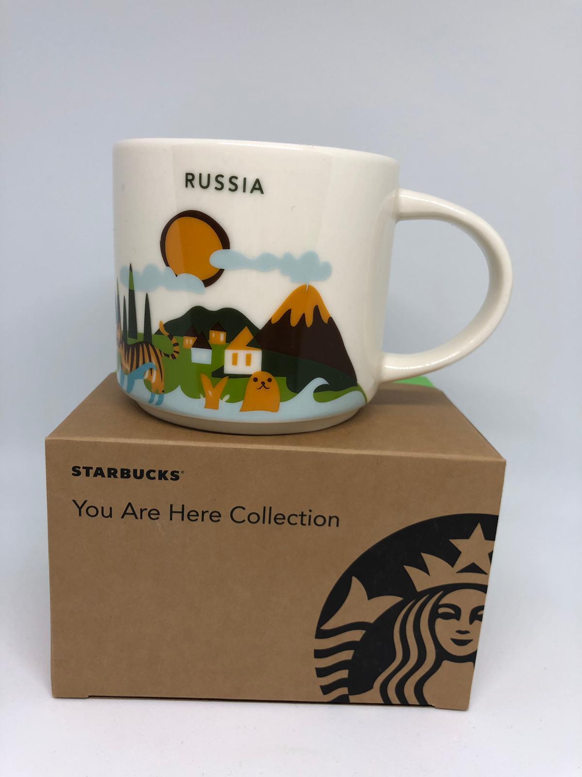 Starbucks You Are Here Russia Ceramic Coffee Mug New with Box