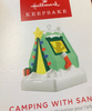 Hallmark 2022 Mini Camping With Santa With Light Christmas Ornament New With Box