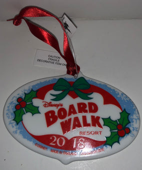 Disney 2018 Mickey Minnie Broadwalk Resort Holiday Celebration Ornament New Tag