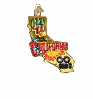 Old World Christmas State Of California Glass Christmas Ornament New with Box