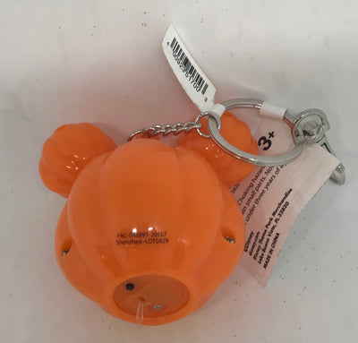 Disney Mickey Pumpkin Jack-o'-Lantern Halloween Light Up Keychain New with Tag