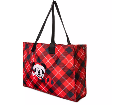 Disney Retro Mickey with Santa Hat and Scarf Christmas Tote Bag New with Tag