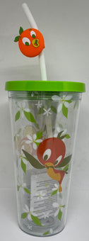 Disney Parks Orange Bird Hello Sunshine Sipper Straw Tumbler Cup with Straw New