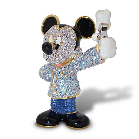 Disney Parks Mickey Mouse Dentist Jeweled Figurine by Arribas Brothers New w Box