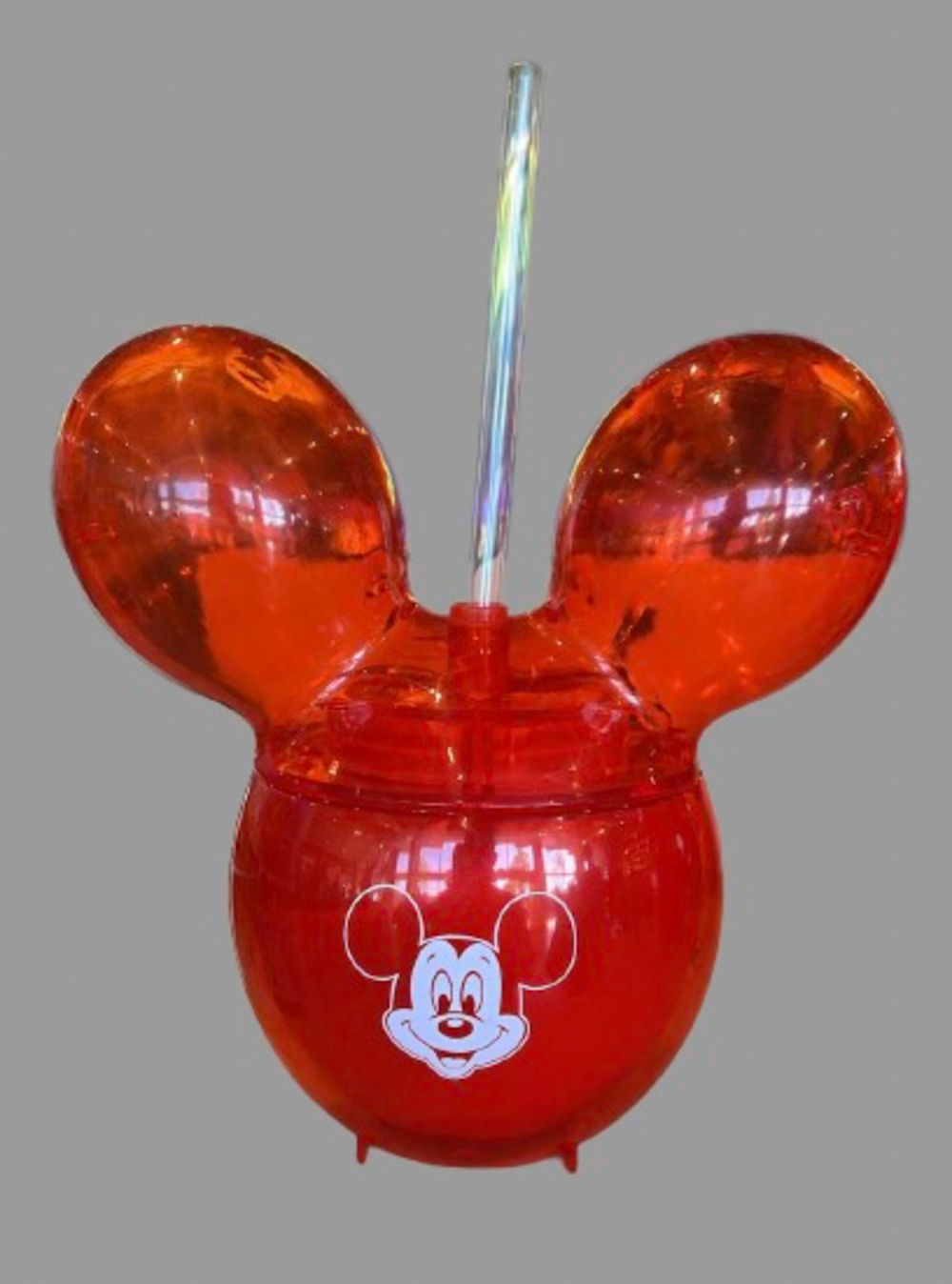 Disney Parks Mickey Wares Red Balloon Sipper Cup With Straw New