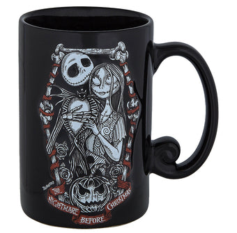 Disney Parks Nightmare Before Christmas Jack & Sally Ceramic Coffee Mug New