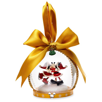 Disney Parks Turn of the Century Holiday Mickey Minnie Santa Globe Ornament New