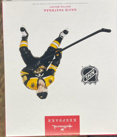 Hallmark 2022 NHL Boston Bruins David Pastrňák Christmas Ornament New W Box