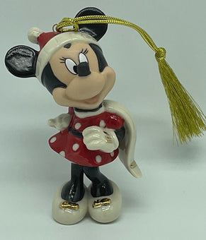 Disney Lenox Minnie Mouse Winter Christmas Ornament New with Box