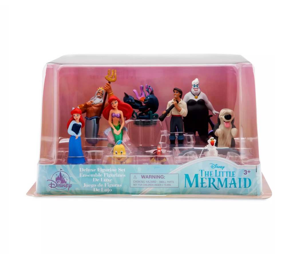 Disney The Little Mermaid Deluxe 9pcs Figure Toy Play Set New with Box I Love Characters