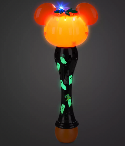 Disney Halloween Mickey Jack-o'-Lantern Ghosts Light-Up Bubble Wand New