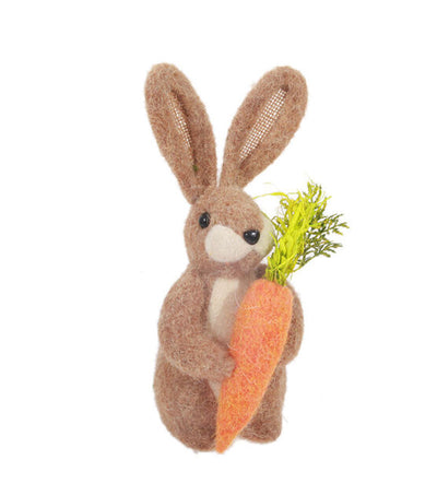 Happy Easter Decor Large Bunny with Carrot New with Tag