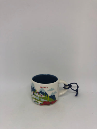 Starbucks Coffee You Are Here France Ceramic Mug Ornament New with Box