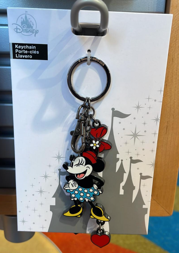 Disney Parks Minnie Mouse Heart Keychain