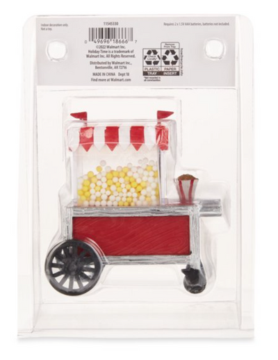 Holiday Time Popcorn Stand Christmas Figurine New With Box