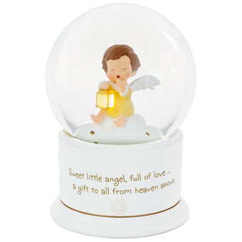 Hallmark Mary’s Angels Lullaby Musical Snow Globe With Light New with Tag