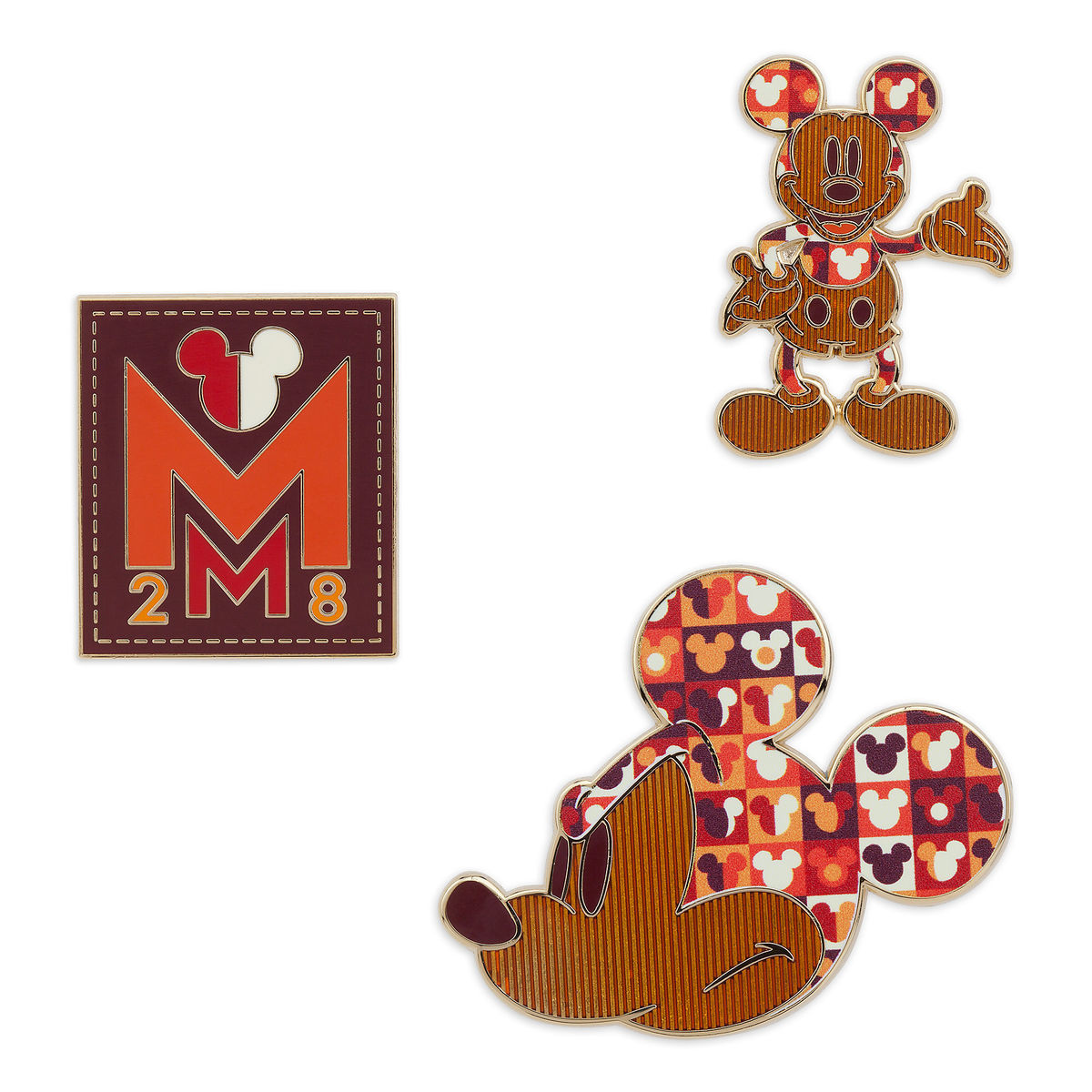 Disney Store Mickey Memories July Pin Set of 3 Limited Release New with Card