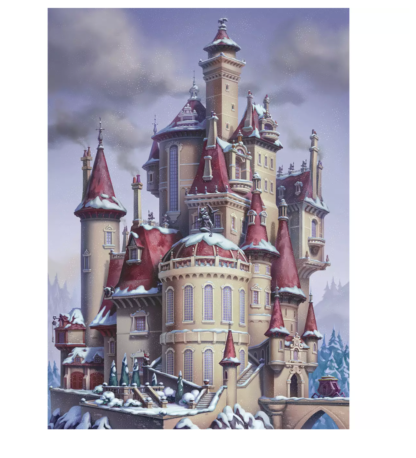 Disney Castle Collection Beauty and the Beast Belle Castle Puzzle Limited New