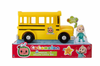 CoComelon Official Yellow JJ School Bus with Sound 10" Vehicle 3" Figure New