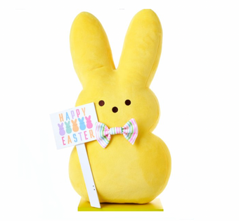 Peeps Easter Peep Yellow Bunny Porch Greeter 22in Plush New with Tag