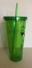 M&M's World Green Character Big Face Tumbler with Straw New