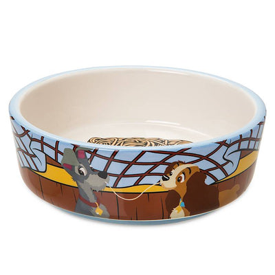 Disney Parks Tails Lady and the Tramp Ceramic Pet Bowl New