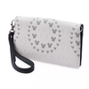 Disney Parks Mickey Icon Gray Crossbody Wallet Bag New with Tag