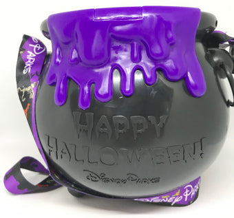 Disney Parks Halloween Purple Apple Poisoned Cauldron Light Up Bucket New