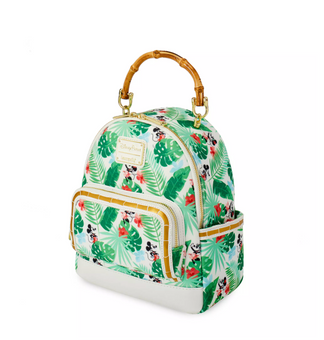 Disney Parks Mickey and Minnie Silhouette Tropical Mini Backpack New with Tag