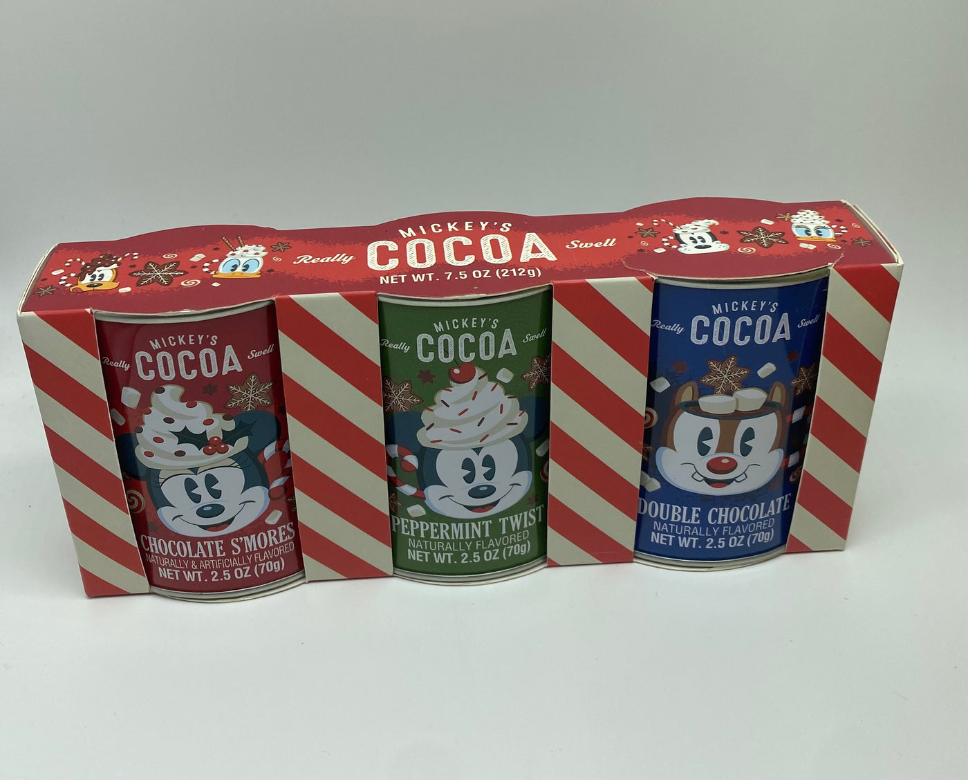 Disney Parks Mickey's Really Swell Holiday Cocoa Set of 3 Chocolate Peppermint