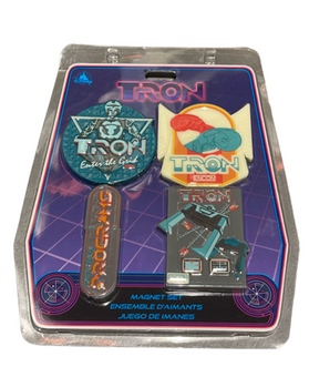 Disney Parks 2023 Tron Lightcycle Run Greetings Program Encom Magnet Set New