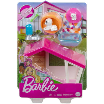 Barbie Mini Doghouse Themed Dog Accessory Set New with Box