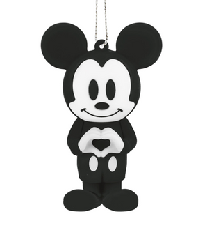 Hallmark Disney Mickey Mouse Heart Ornament Black New with Tag