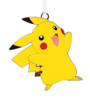 Hallmark Pokémon Pikachu Metal Ornament New with Card