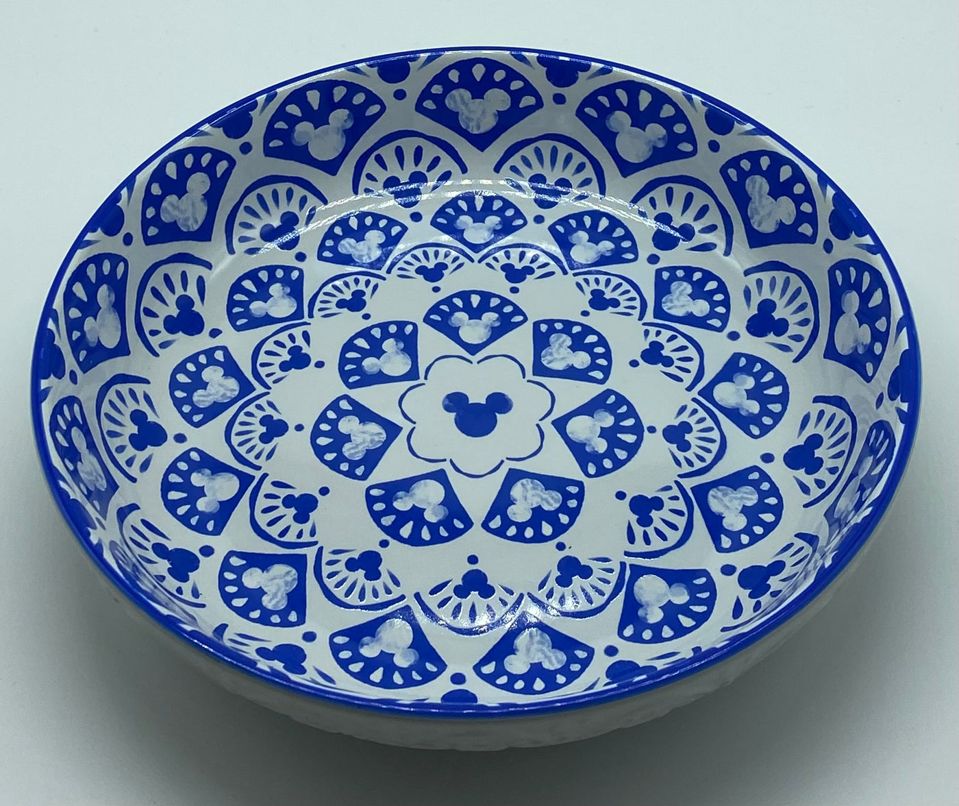 Disney Parks Homestead Blue Mickey Icons 34oz Bowl Plate New