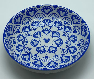 Disney Parks Homestead Blue Mickey Icons 34oz Bowl Plate New