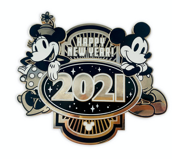 Disney Mickey and Minnie Happy New Year 2021 Limited Edition Pin New with Card