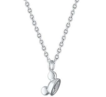 Disney Parks Mickey Ear Hat Sterling Silver Necklace New with Box