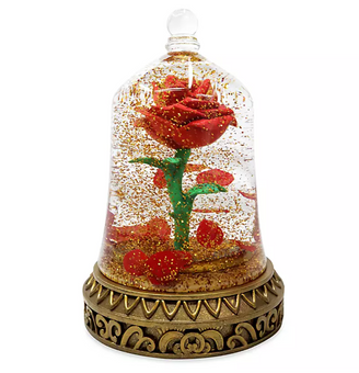 Disney Parks Beauty and the Beast Enchanted Rose Snow Globe New with Box