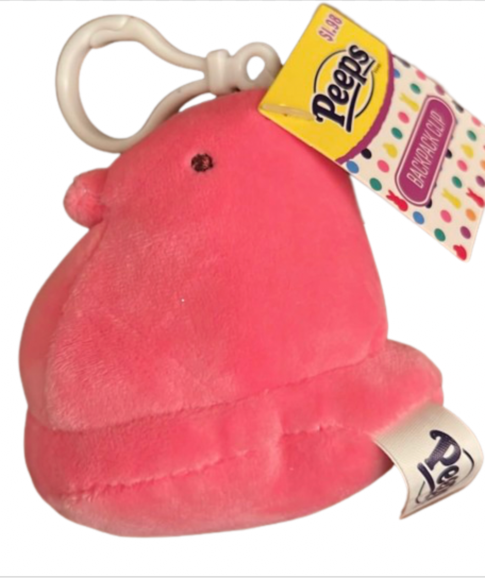 Peeps Easter Peep Pink Chick Backpack Clip Plush Keychain New with Tag