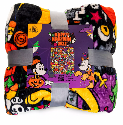Disney Halloween Mickey Friends Pumpkins Candy Ghosts Soft Throw blanket New