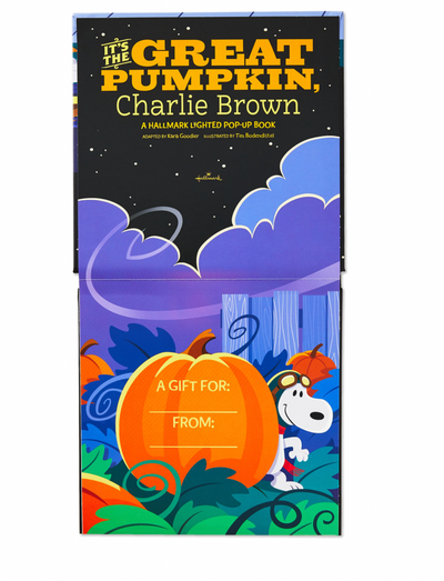 Hallmark Halloween Peanuts It's the Great Pumpkin Lighted Pop-Up Book New