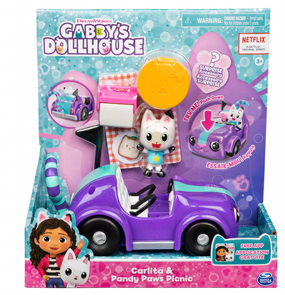 Dreamworks Gabby’s Dollhouse Carlita and Pandy Paws Picnic Set Figure New with Box